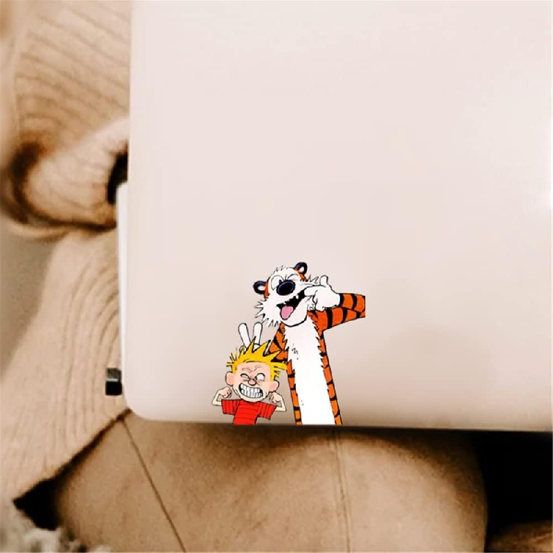 

Забавная Автомобильная наклейка Calvin and Hobbes-прочная виниловая наклейка для автомобилей и ноутбуков