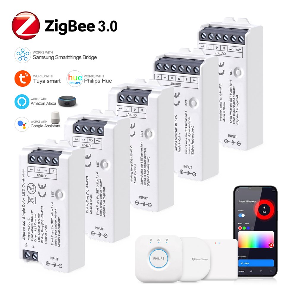 

Lcamaw Zigbee Smart Dimmer RGBCCT для светодиодной ленты