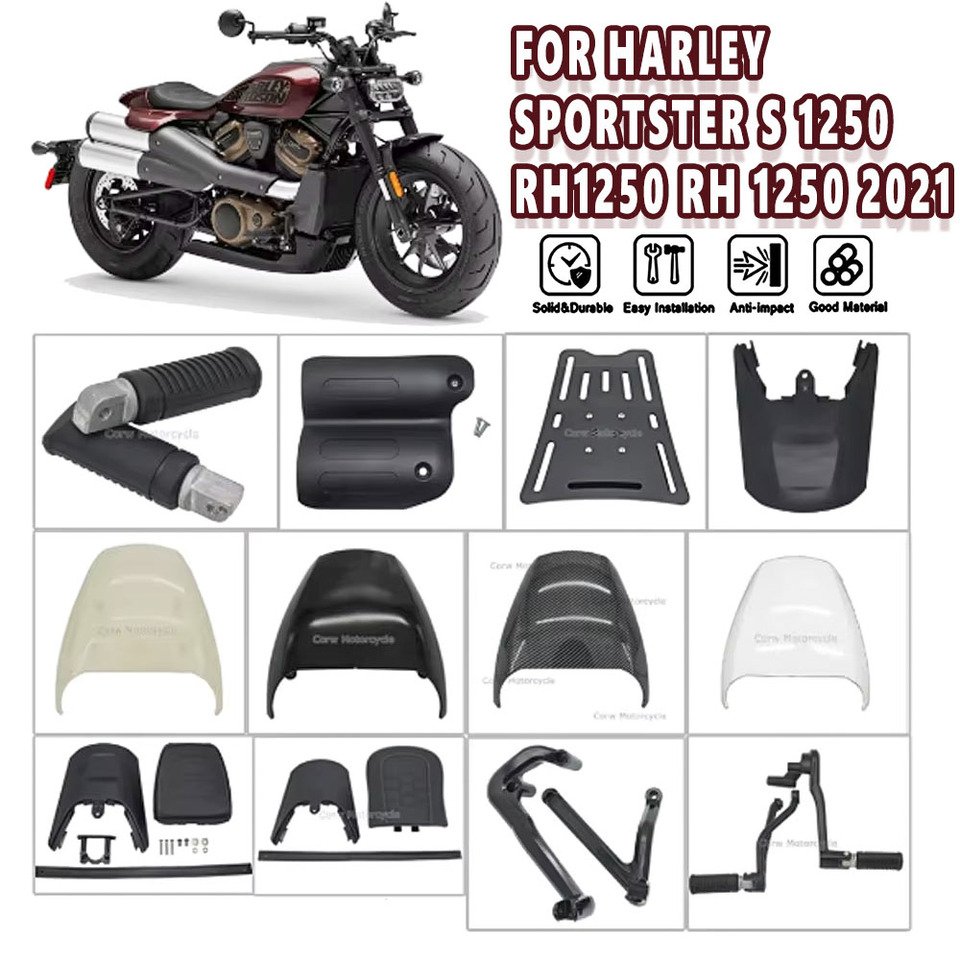 

Для Sportster S 1250 RH1250 RH 1250 2021 защита фары мотоцикла Радиатор щит бак наколенник комплект и высокие стойки