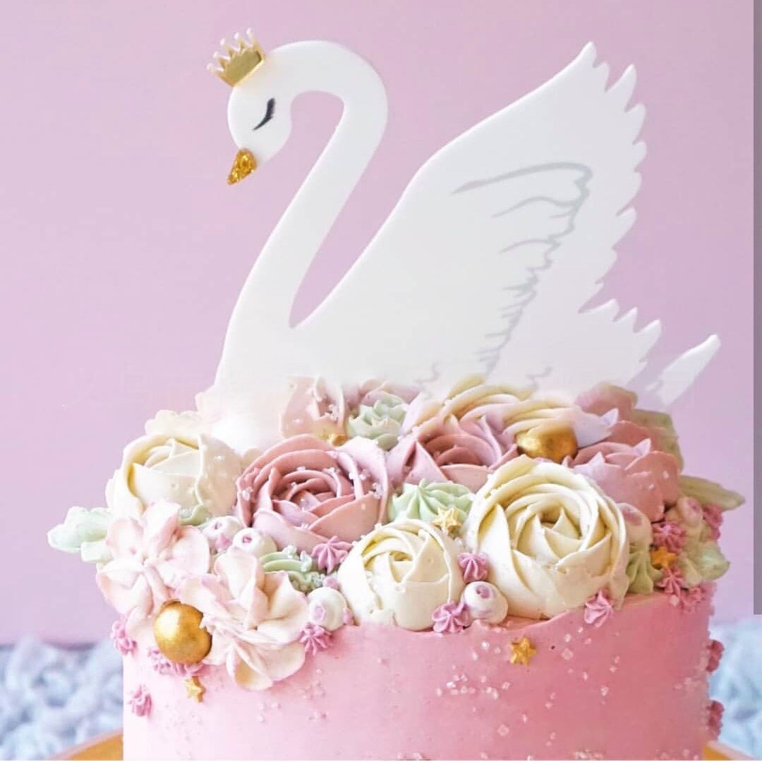 

Акриловый лебедь и фламинго торт топпер MJCakedecor