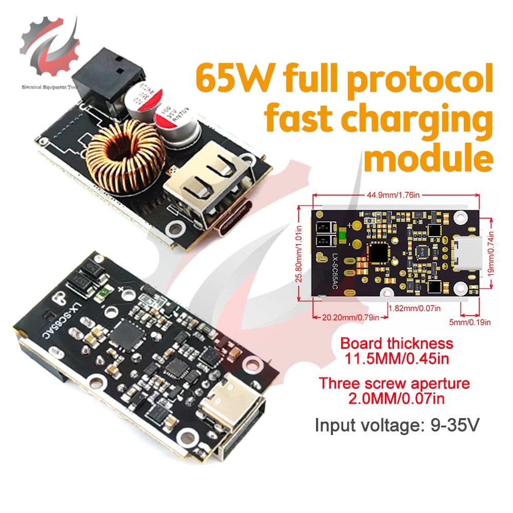 

Aideepen модуль быстрой зарядки 65W USB Type-C