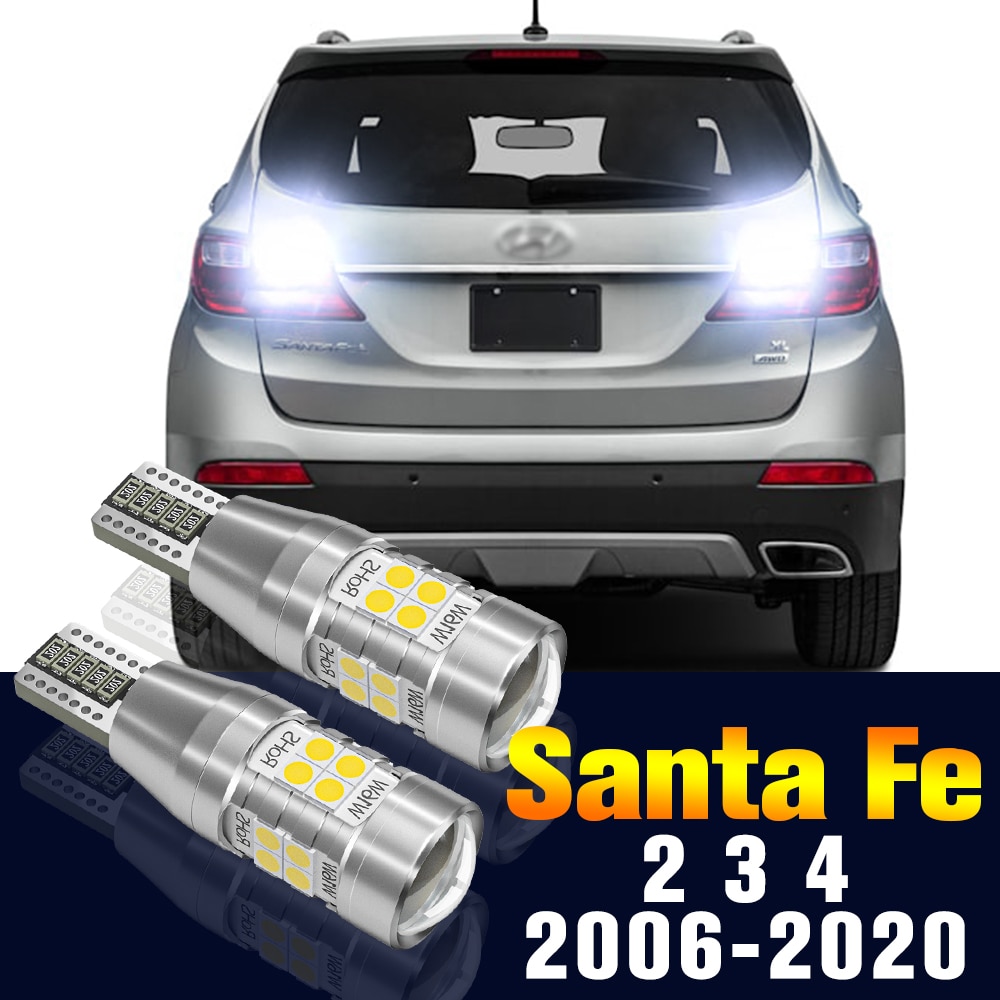 

2 шт. светодиодные лампы заднего хода для Hyundai Santa Fe 2 3 4 2006-2020 2012 2013 2014 2015 2016 2017 2018 2019 аксессуары