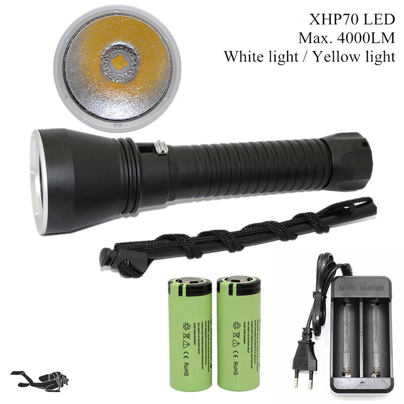 

Uranusfire Подводный фонарь XHP70 XHP50 белый/желтый