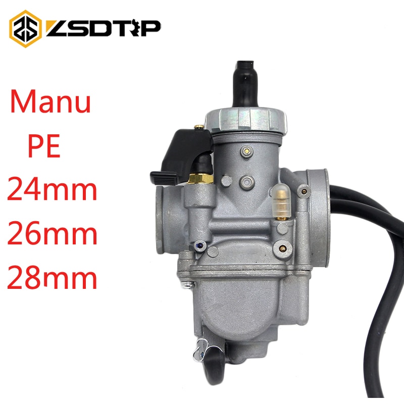 

ZSDTRP Keihin PE Manu карбюратор мотоцикла 24 мм 26 мм 28 мм карбюратор для 50cc 100cc 125cc 150cc Moto