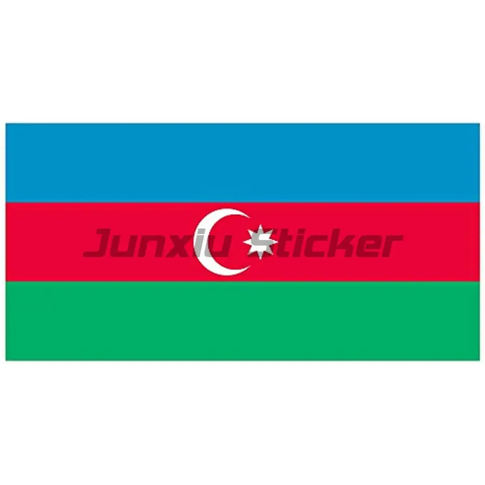 

Флаг Азербайджану, ПВХ наклейка для окна, мотоцикла, байкера, автомобиля, холодильника, шлема, бампера, наклейка на стену, аксессуары