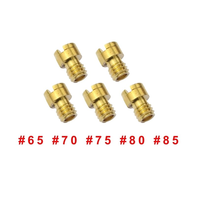 

5 шт. главная жиклера карбюратора для M4 GY6 49cc 50cc 80cc 100cc 125cc CVK 24 26 PZ19 139QMB 139QMA 40 # -85 # 4-тактная насадка для карбюратора скутера