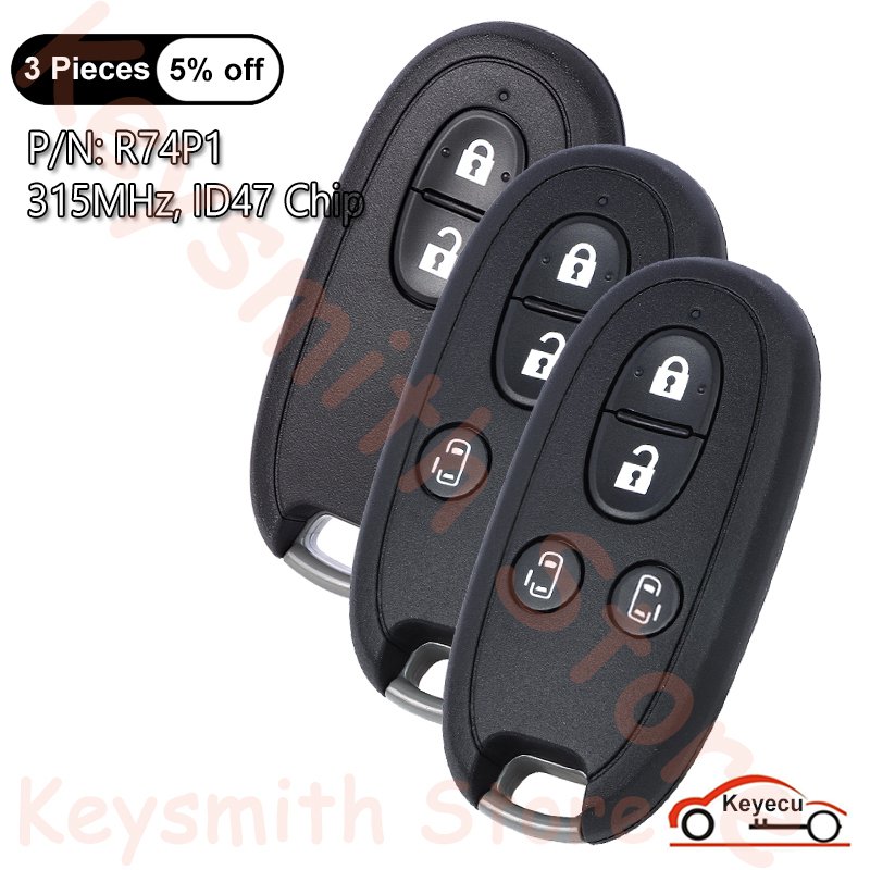 

KEYECU 2 3 4 кнопки 315 МГц PCF7953/ HITAG 3/ 47 чип для Suzuki Alto Wagon стикер российский рынок OEM дистанционный смарт ключ-брелок R74P1