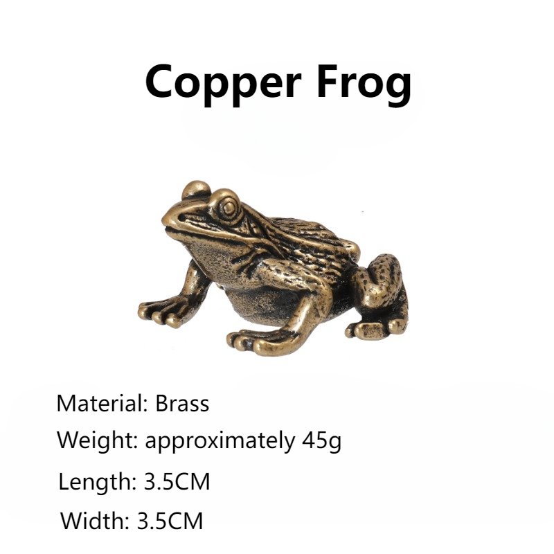 

Lucky Tea Pet Медь Золотая Лягушка Винтаж Имитация Животного Статуэтка Миниатюрное Украшение Домашнего Офиса Автомобиль Орнам...