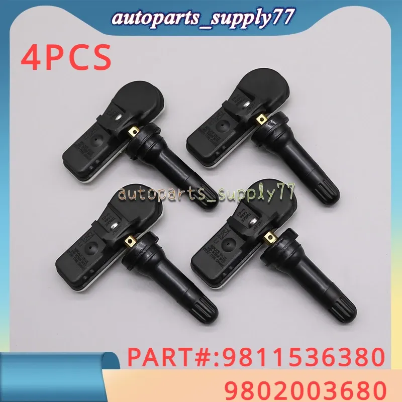 

4шт. 9811536380 Датчик контроля давления в шинах TPMS для Citroen DS4 DS5 C4 C5 для Peugeot 207 301 308 408 508 3008 5008 9802003680