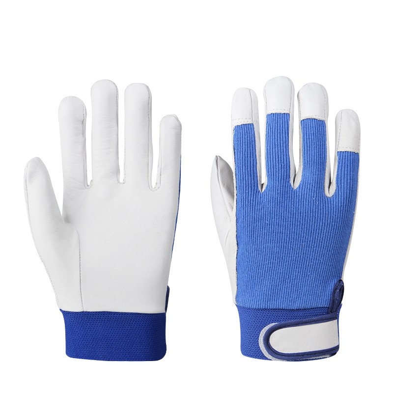 

Рабочие перчатки ZJMZYM TIG Welding Gloves из козьей кожи синие/красные