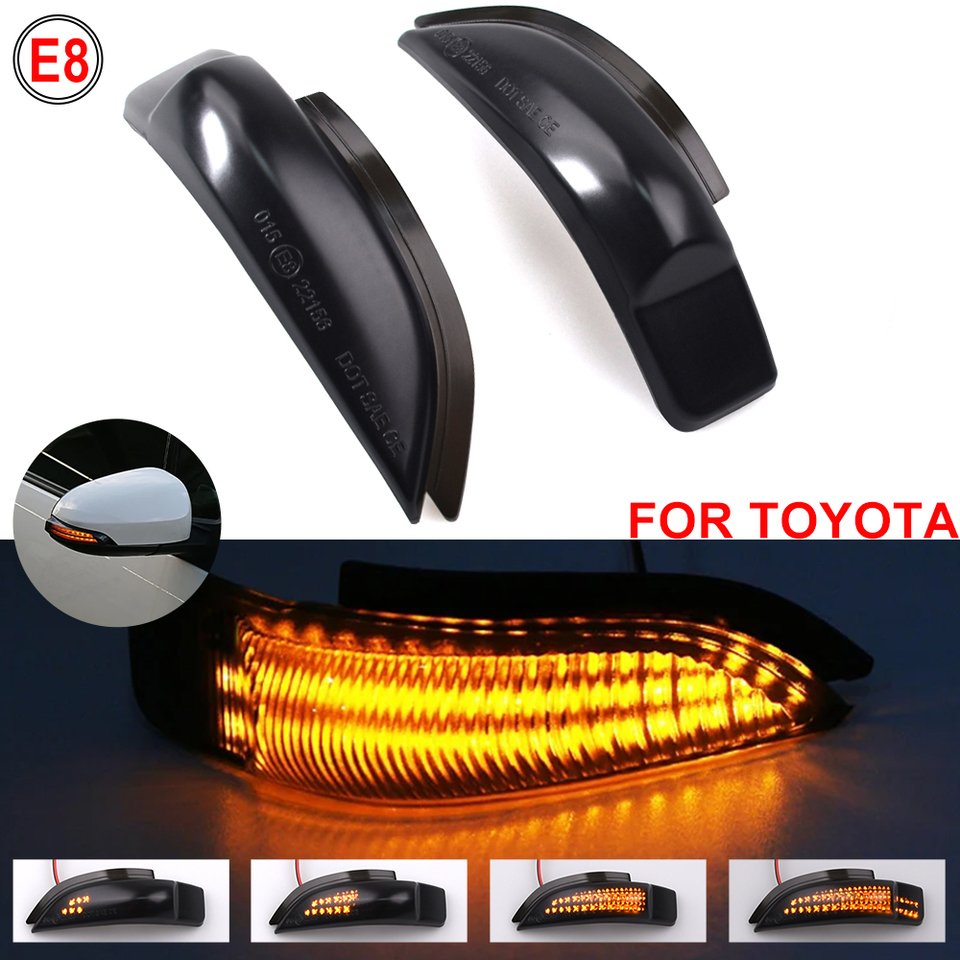 

Для Защитные чехлы для сидений, сшитые специально для Toyota Corolla Camry Prius Vios CHR Yaris Venza Avalon Altis светодиодный динамический сигнал поворота светильник последовательного боковое зеркало индикатор