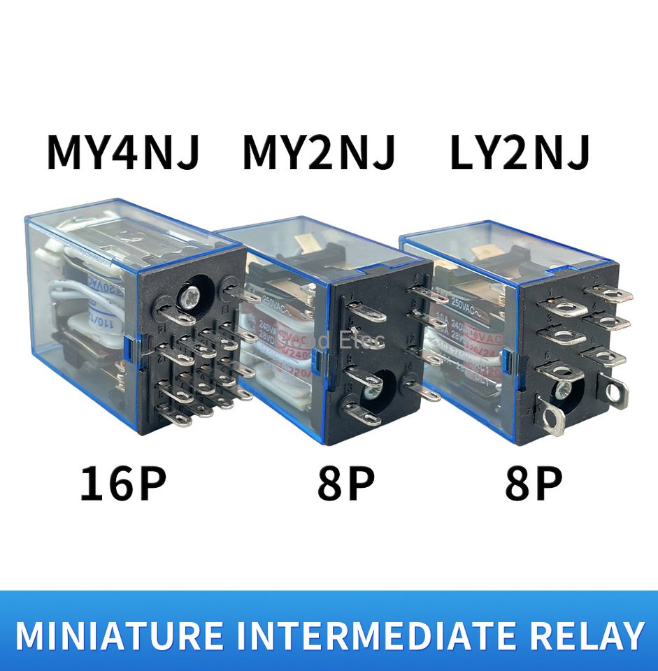 

1 шт. LY2NJ MY2NJ MY4NJ DPDT 8 Pin 14 Pin HH62P JQX-13F 12V 24V DC 110V 220V AC реле мощности катушки
