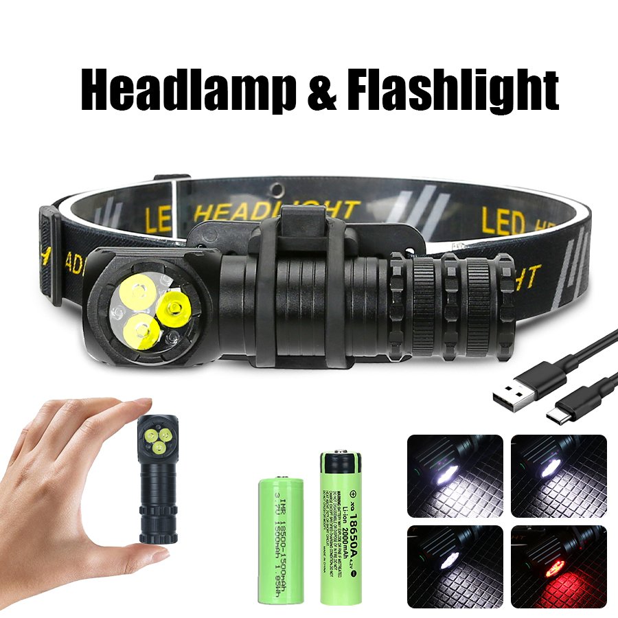 

Налобный фонарь NoEnName_Null T300 3 LED 1300lm
