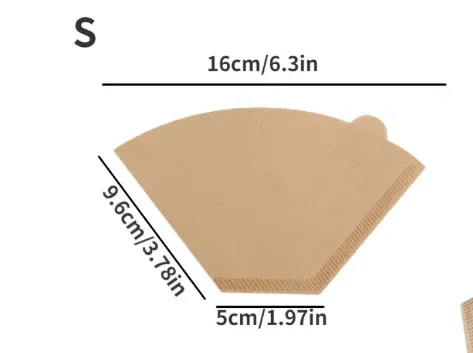 

Одноразовые кофейные фильтры, коричневые, конические