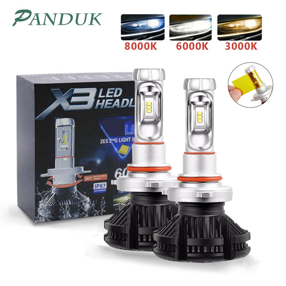 

PANUDUK X3 светодиодный ная фара ZES 50W 6000LM H4 светодиодный H7 Автомобильная фара 3000K/6500K/8000K H1 H11 9005 HB3 9006 светодиодсветодиодный противотуманная фара авто 2 шт.