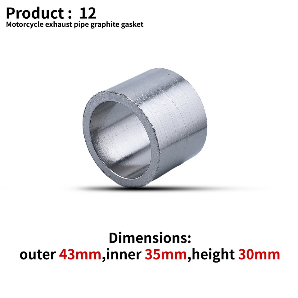 

Глушитель мотоцикла, выхлопная труба, графитовая прокладка, уплотнительное кольцо, внутренний диаметр 30-62 мм, разъем глушителя, уплотнительное кольцо для мотоцикла, грязи, пит-байка