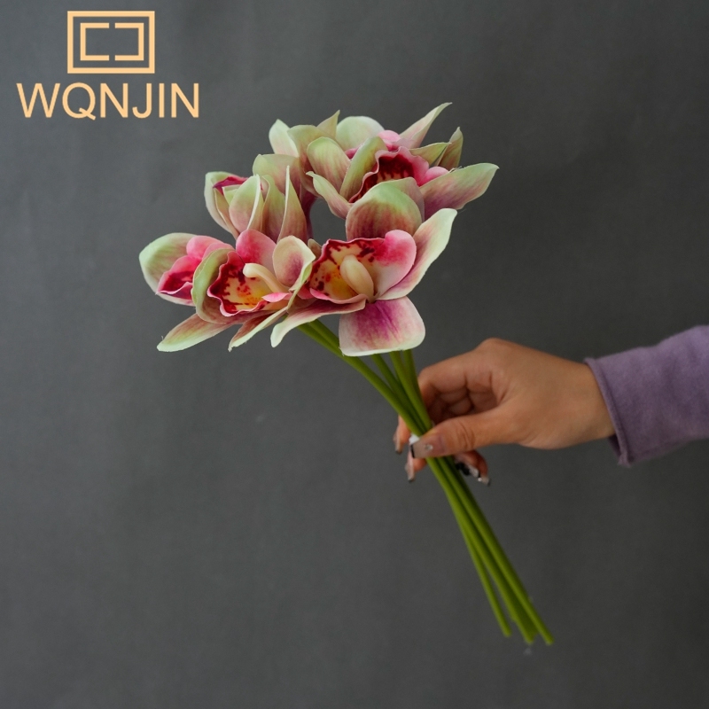 

Искусственные орхидеи WQNJIN, шелковые, 6 головок