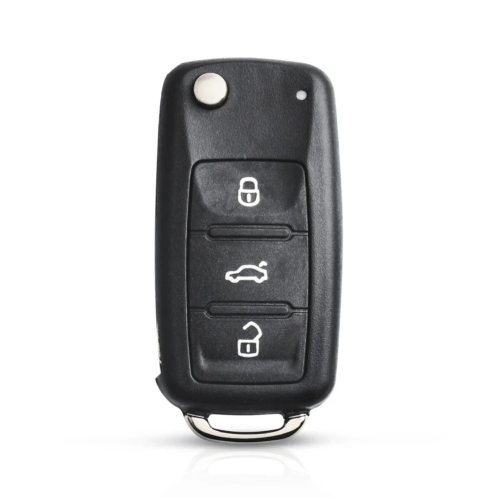 

KEYYOU для VW polo passat b5 Tiguan Golf VOLKSWAGEN Seat Skoda 2/3 кнопочный Автомобильный ключ 5K0837202AD откидной ключ корпус