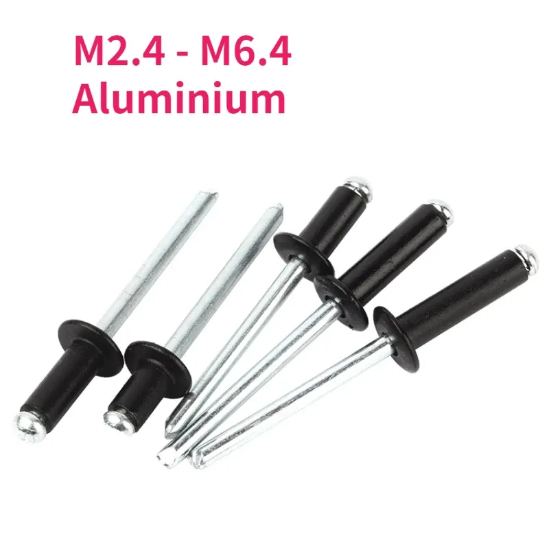 

Черные алюминиевые глухие заклепки с круглой головкой M2.4 - M6.4