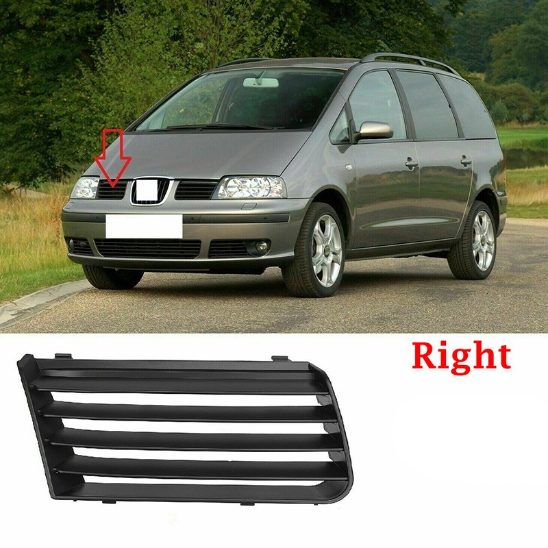 

Seat Alhambra 2001-2010 Черный Пластиковый Передний Бампер И Решетка Воздухозаборника Радиатора