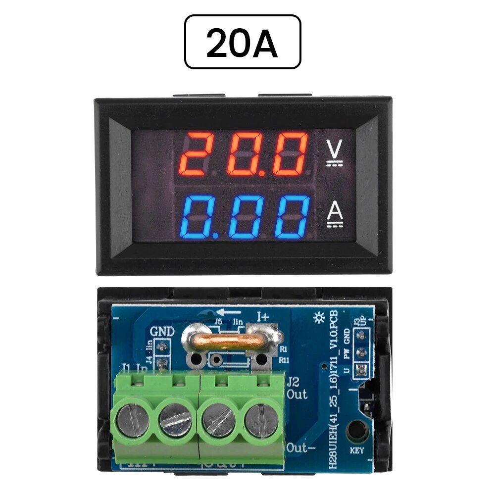 

DC7V ~ 100V 20A 50A амперметр напряжения светодиодный цифровой дисплей высокоточный вольтметр мониторинг в реальном времени электрические инструменты