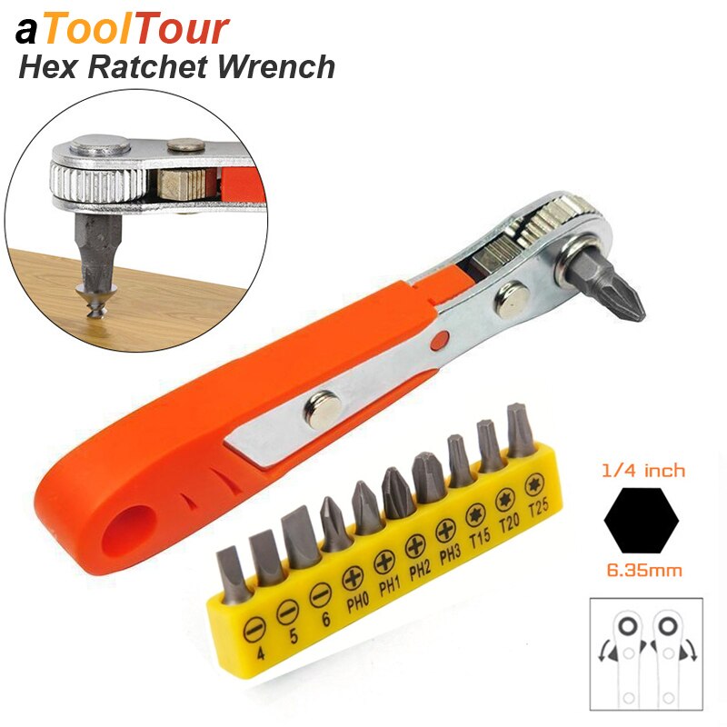 

Mini Ratchet Wrench Screwdriver atooltour