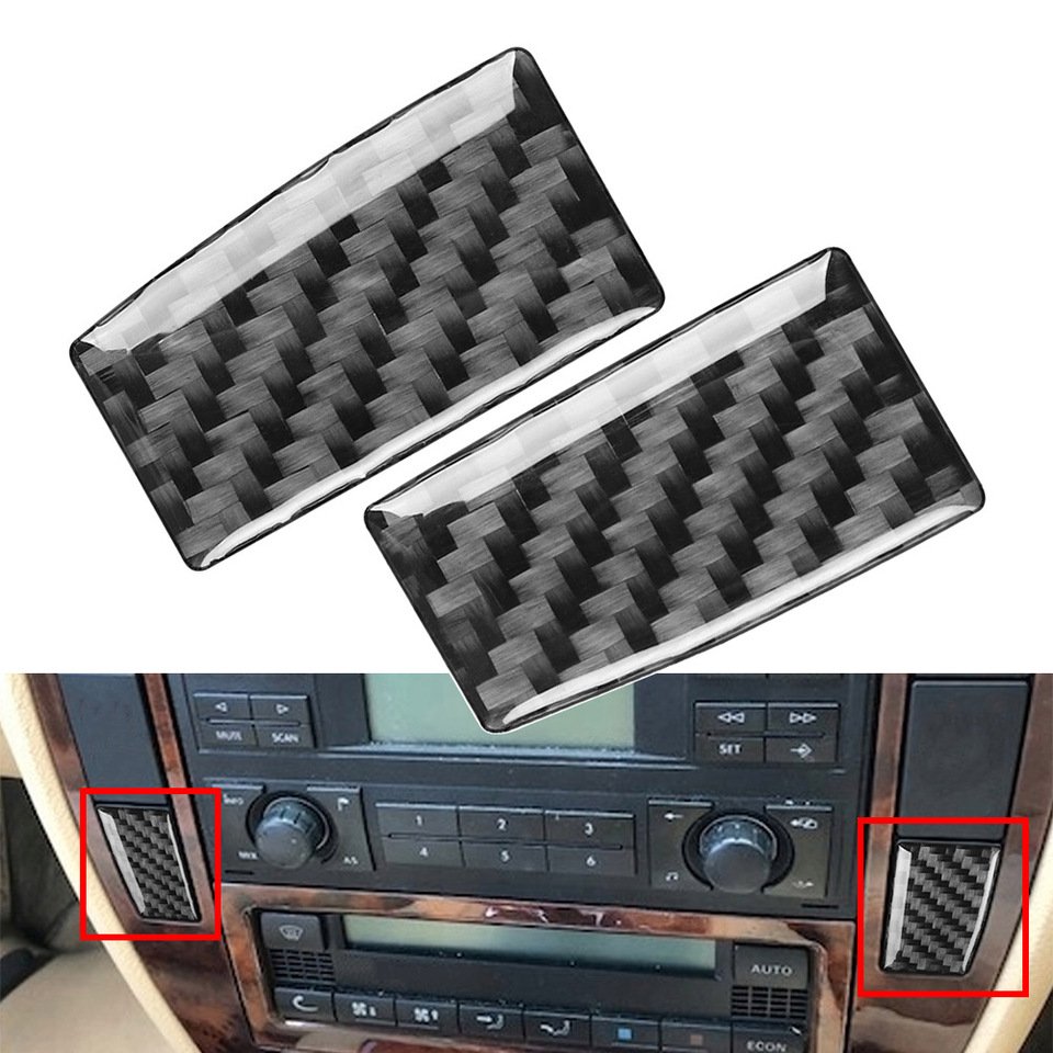 

Стерео боковая кнопка наклейка крышка CD панель отделка 2 шт. для Volkswagen Passat B5 2001-2005 углеродное волокно черный