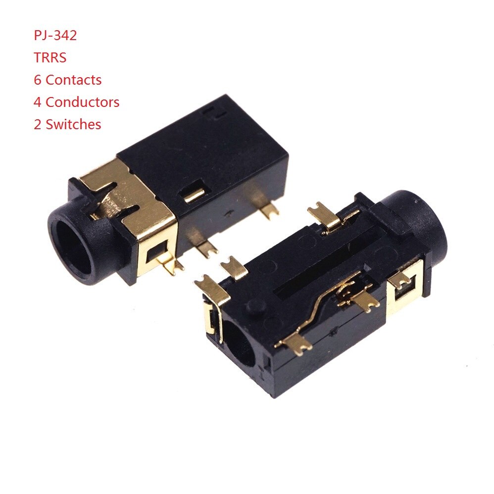 

Аудиоразъемы TRRS 3,5 мм, 10 шт., RTLECS PJ-xx