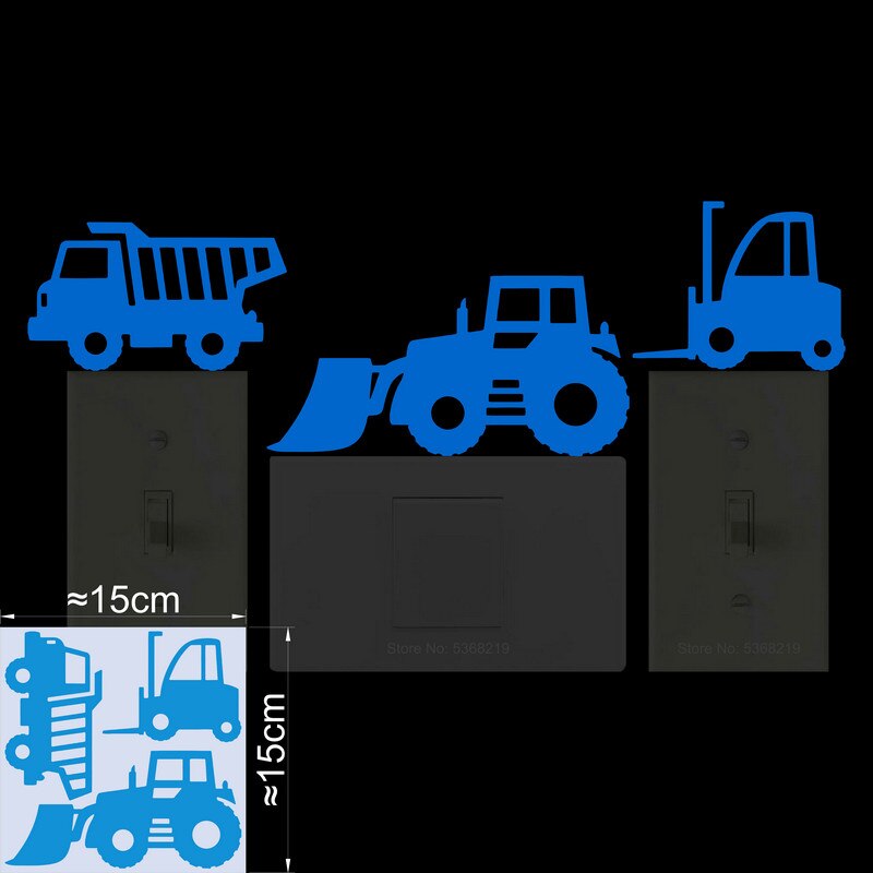

Светящиеся наклейки для стен Cartoon Engineering Vehicles