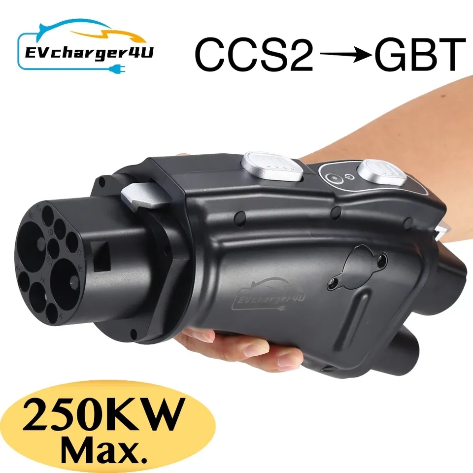 

EVcharger4U CCS2 в GB/T Адаптер преобразователя EV DC 250A 1000V 250KW CCS Combo 2 в GBT Адаптер для зарядки электромобиля