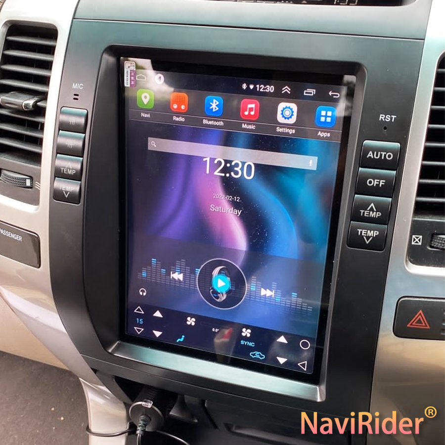 

12,1-дюймовый автомобильный радиоприемник для Prado 120 Lexus Gx470 для Toyota Land Cruiser 2002-2009 CarPlay Android 13 Auto Tesla Style BT 4G WIFI GPS