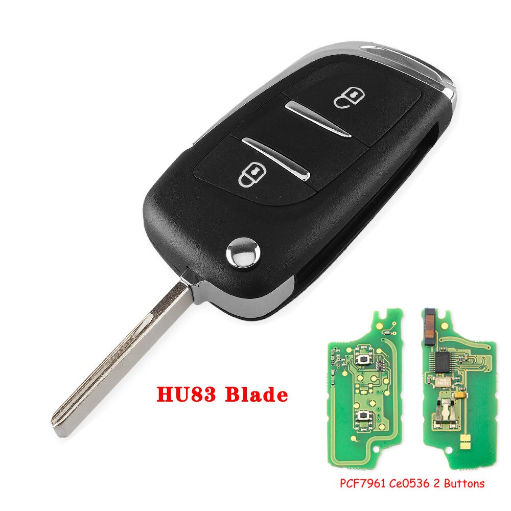 

KEYYOU 433/434 МГц ASK/FSK модифицированный дистанционный ключ от автомобиля для Peugeot 107 207 307 307S 308 407 607 CE0536 CE0523 VA2/HU83 2/3 BTN Key