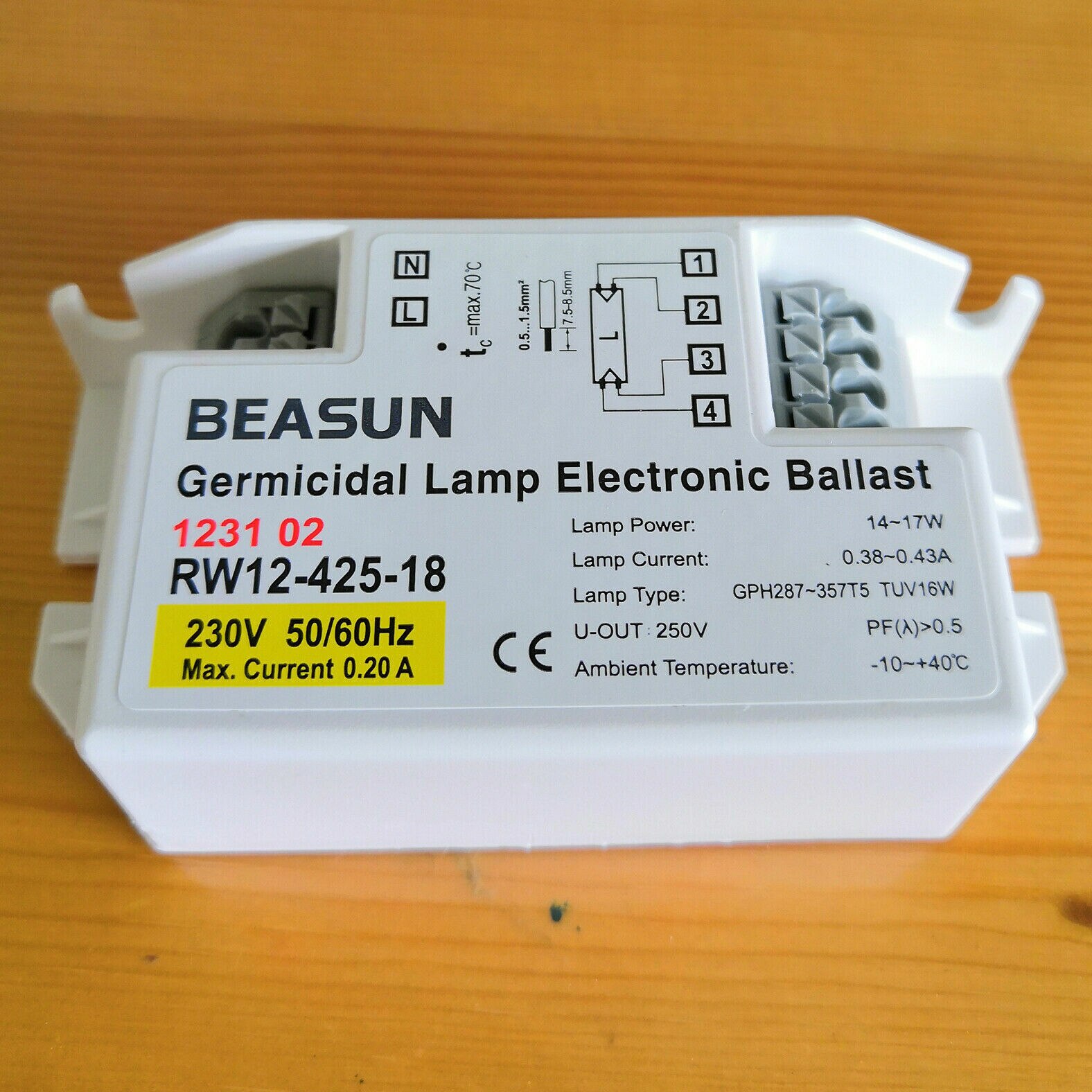 

BEASUN UV Lamp Electronic Ballast RW12-425-18 RW12-425-18A 14-17W Universal