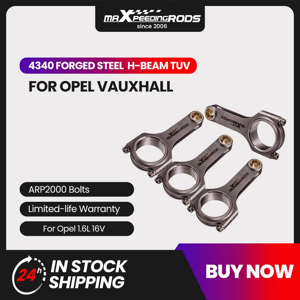 

Шатуны для Opel Vauxhall Astra Zafira 2.0L C20LET Z20LET C20XE 143 мм Pleuel Bellie Belias Floating Shot Peen Piston TUV