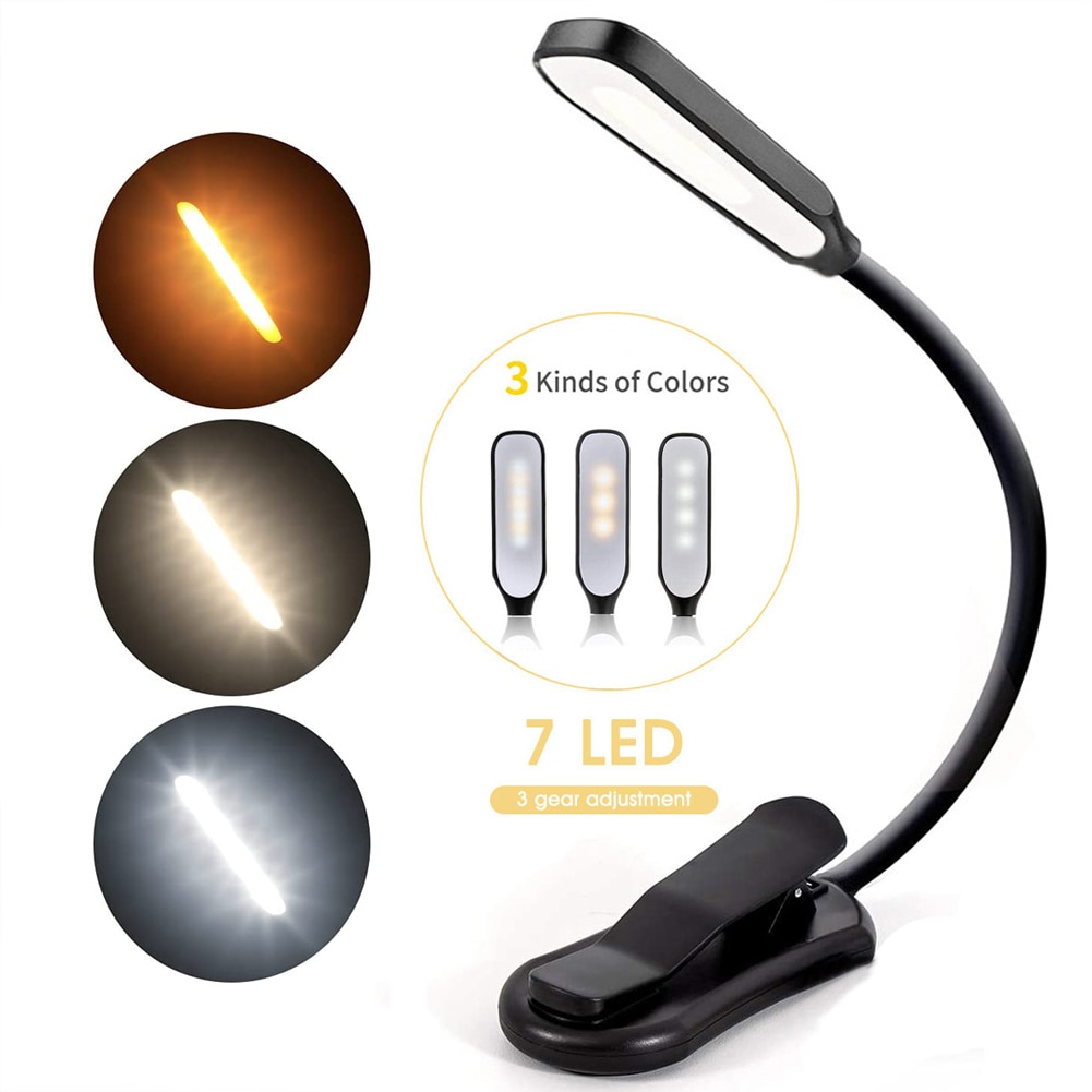 

Аккумуляторный книжный светильник Claeted 7 LED