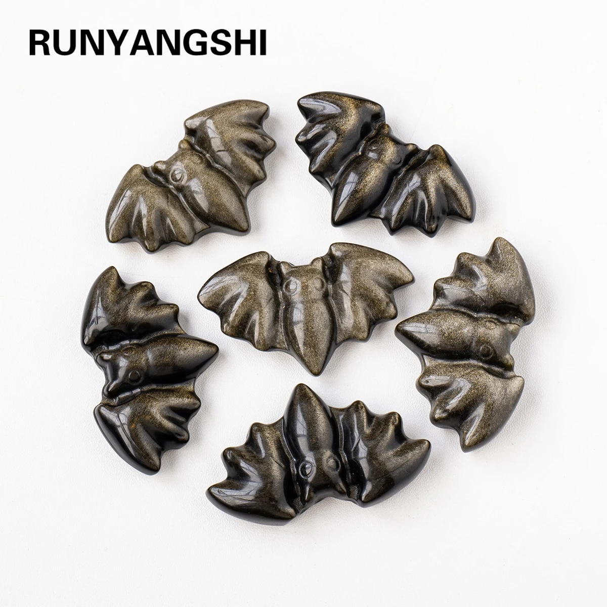 

Фигурки из обсидиана Runyangshi летучая мышь