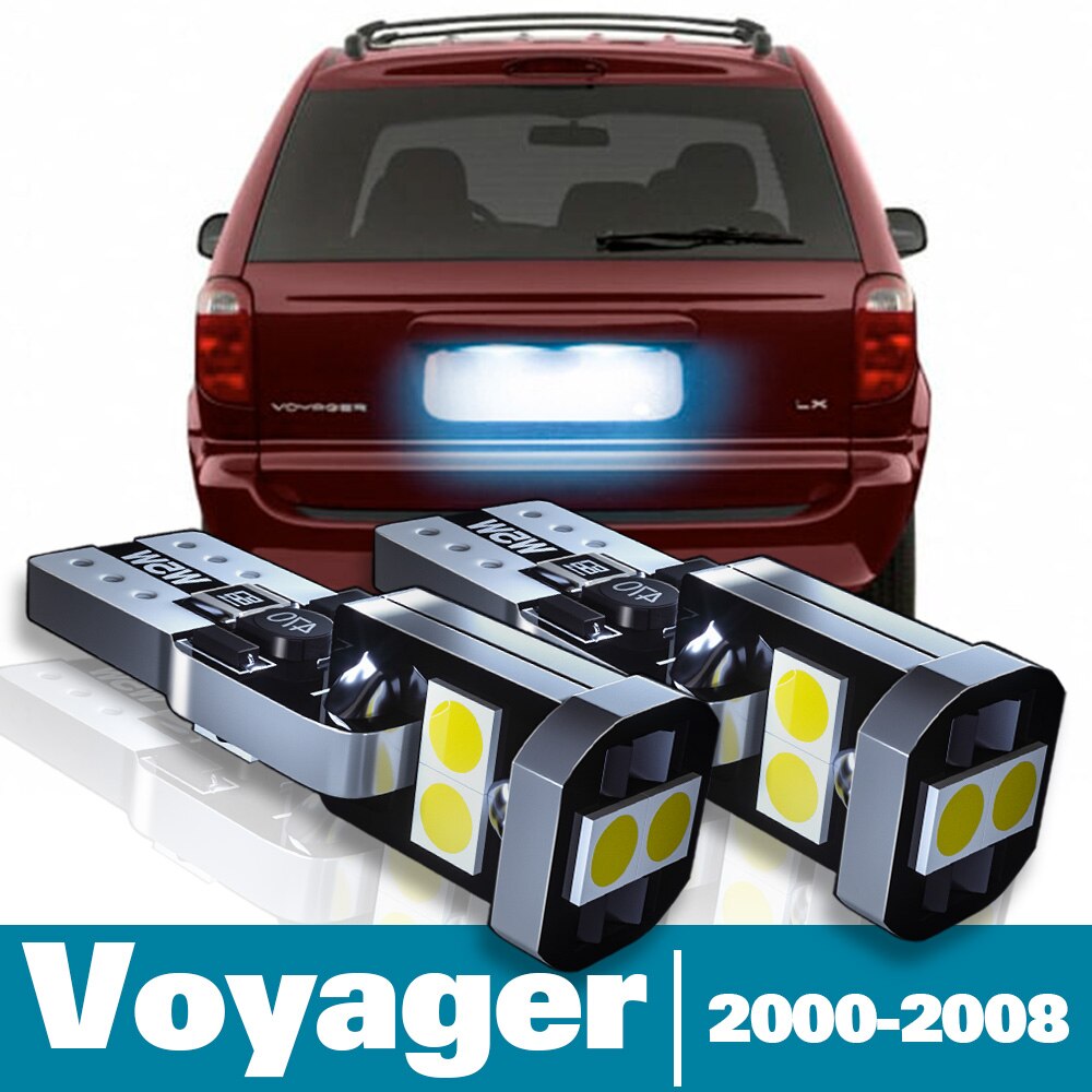 

2 шт. светодиодная подсветка номерного знака для Chrysler Voyager, аксессуары 2000 2001 2002 2003 2004 2005 2006 2007 2008