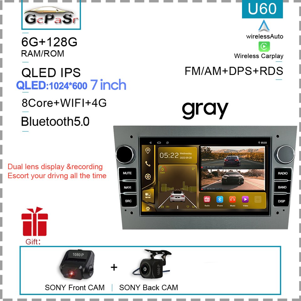 

7 дюймов для Opel para Astra Meriva Vectra Antara Zafira Corsa Android 13 Автомобильное мультимедиа 2Din Радио Carplay GPS Стерео Авто Видео DSP