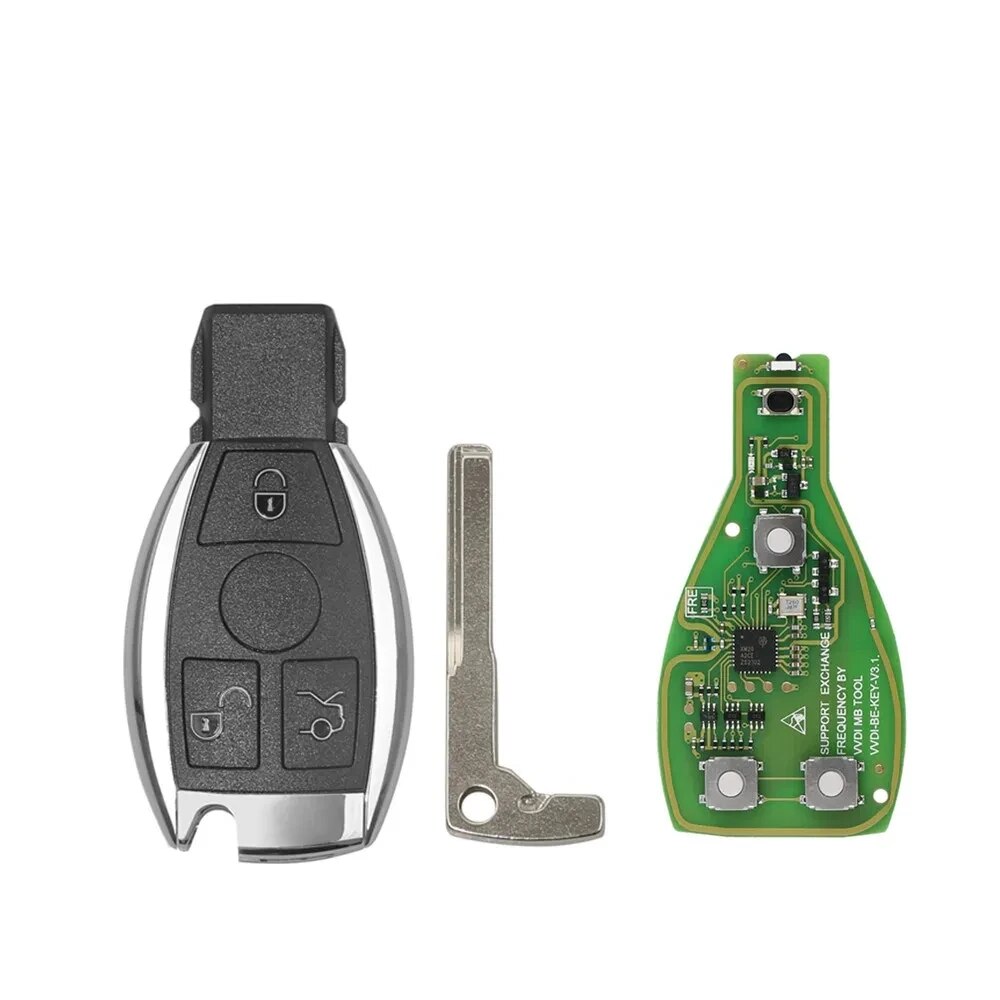 

Xhorse VVDI BE Key XNBZ01EN для Mercedes Benz BGA NEC V3.2 PCB Чип дистанционного ключа Улучшенная версия Smart 315 МГц/433 МГц зеленая плата