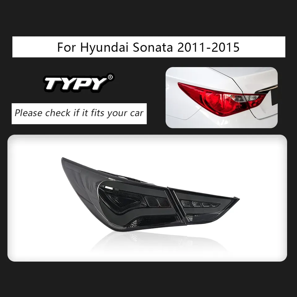 

TYPY автомобильные задние фонари для современного Sonata 2011-2015, светодиодные автомобильные задние фонари, дневные ходовые огни, автомобильные аксессуары