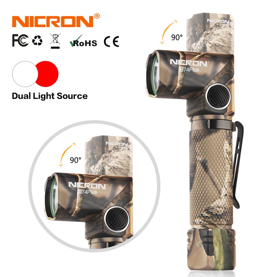 

NICRON Mini 90-градусный фонарик B74-Plus