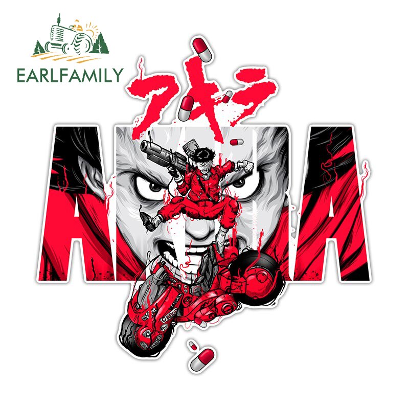 

EARLFAMILY 13 см x 12,9 см для AKIRA TEASER, белая окончательная фотография, модные переводки, автомобильный Стайлинг, Декор