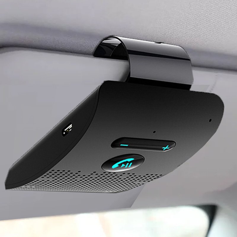 

Солнцезащитный козырек Динамик громкой связи Bluetooth 5.0 Аудиокомплект Беспроводной музыкальный адаптер Громкоговоритель Поддержка голосового управления Siri для IPhone