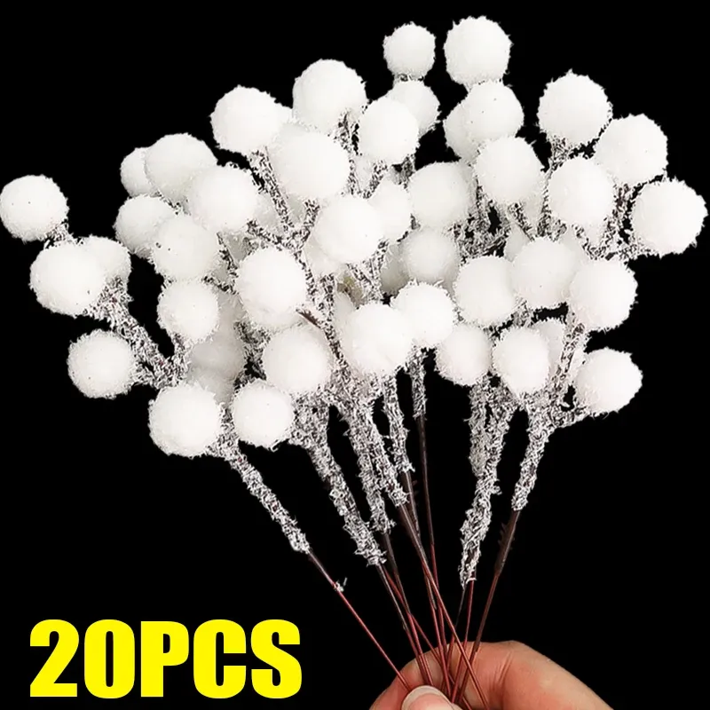 

Искусственные белые рождественские ягоды Foam