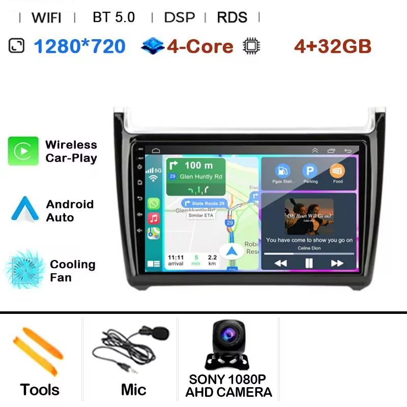 

Android 14 авто радио 2Din CarPlay мультимедийный видеоплеер для Volkswagen VW POLO седан 6r 2008-2020 GPS-навигация автомобильный радиоприемник