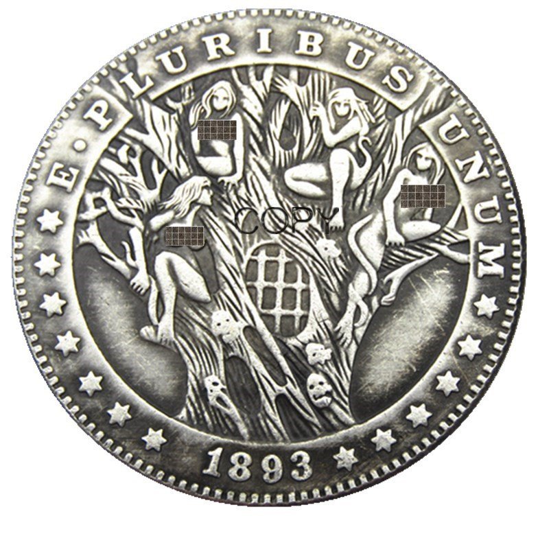 

Серебряная копия монеты Хобо Морган 1880-1899 YYBCB