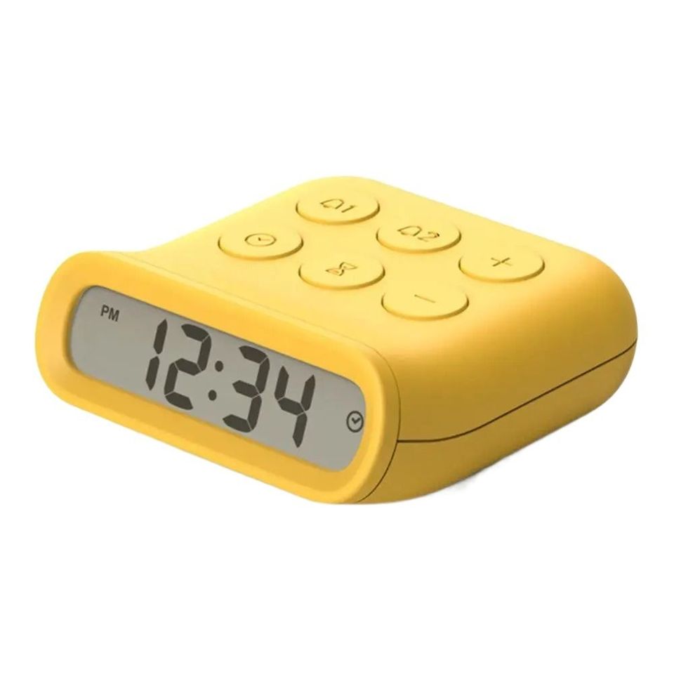 

Портативный будильник с таймером Yellow White