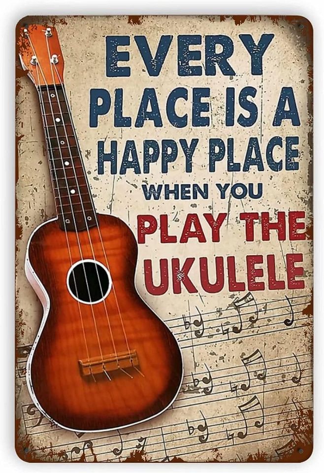 

Металлическая табличка Vintage Funny Ukulele