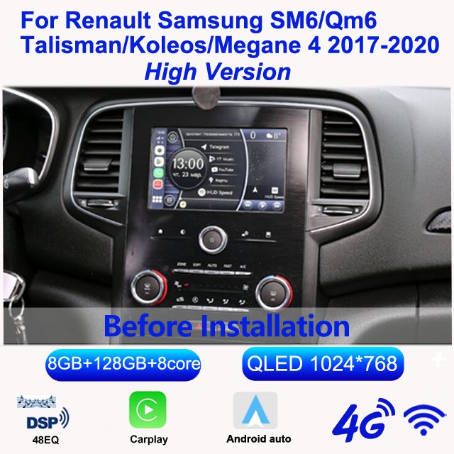 

SINOSMART Android QLED 9.7” магнитола с CarPlay для Megane 4 / Koleos / Talisman / QM6 / SM6 (2016–2022), экран Tesla