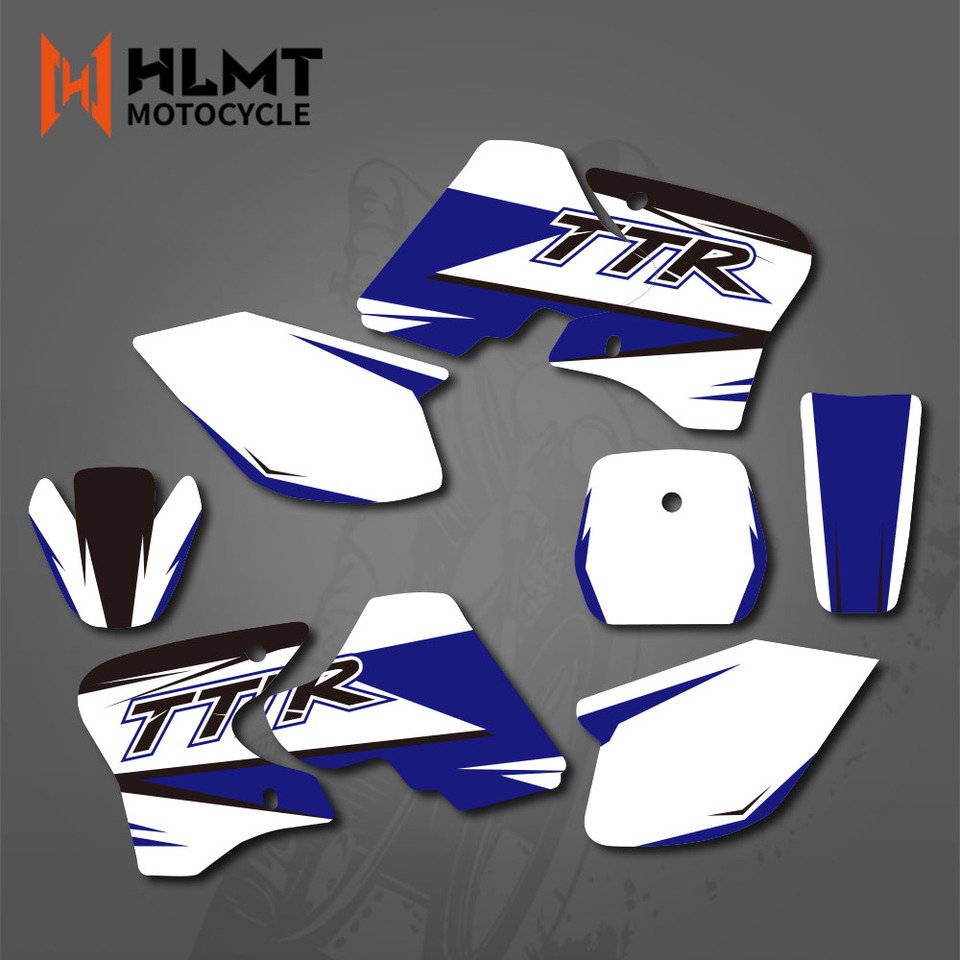 

HLMT команда фоновые графические наклейки, набор наклеек для Yamaha TTR90 TTR 90 2000 2001 2002 2003 2004 2005 2006 2007
